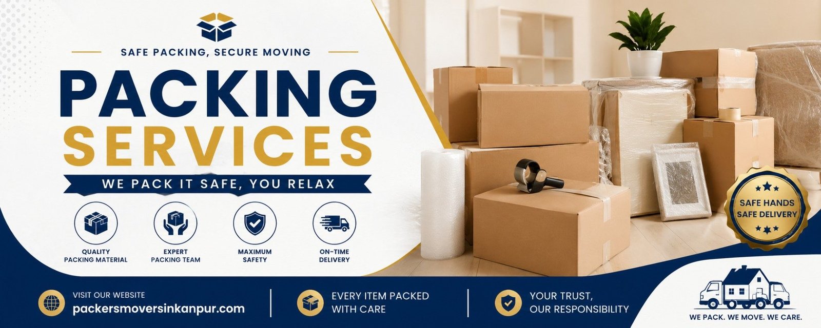 Professional packing services in Kanpur by Packers and Movers